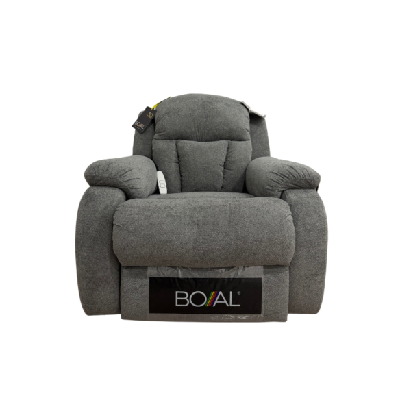 Sillon reclinable mod. cromo con powerlift (elevador eléctrico) tela dinant grey