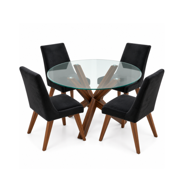 Antecomedor Cusco parota con 4 sillas